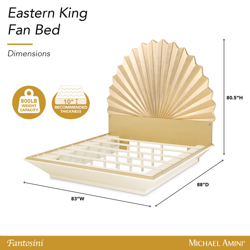 Fantosini King Fan Bed - Gold Leaf