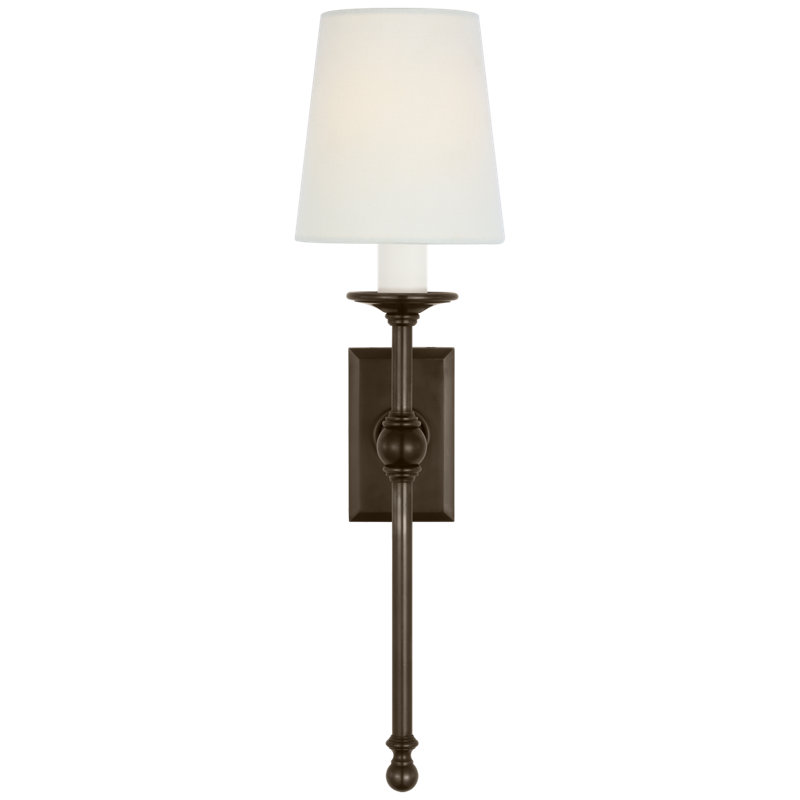Classic 1 - Light Candle Wall Light, Polished Nickel