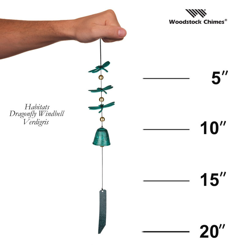 Habitats ™ - Dragonfly Windbell, carillon vert-de-gris