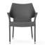 Fauteuil empilable en osier gris, 4 pièces