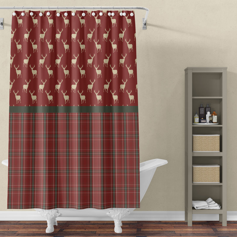 Rideau de douche simple, H 93 po x l 70 po, Rouge