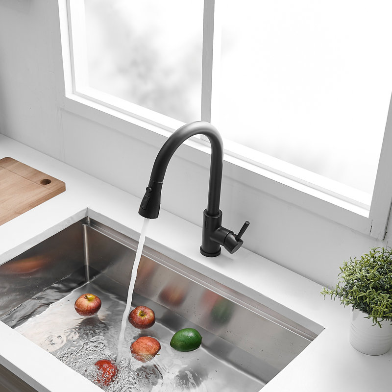 Single Handle Pull Down Touchless Kitchen Faucet, Matte Black