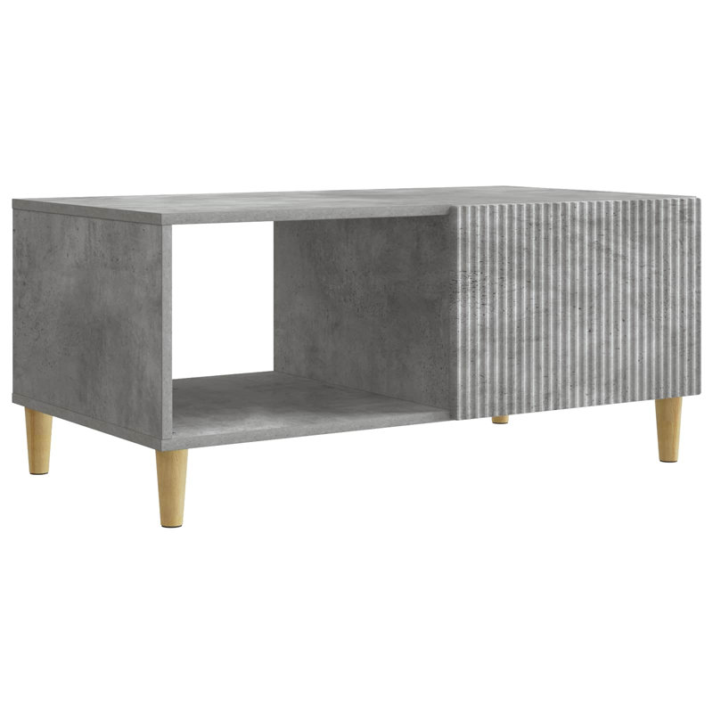 Coffee Table with Storage, 40cm H x 90cm L x 50cm W, Concrete Grey