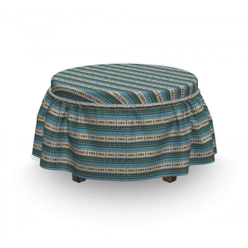 Housse pour repose-pieds Rhombus and Stripes