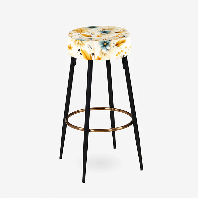 Ensemble de 2 tabourets à imprimé animal, Motif bohème terreux et élégant