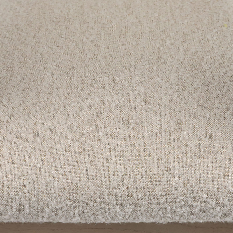 Nathaniel Polyester Blend Upholstered Dining Chair, Off-White Boucle/Natural