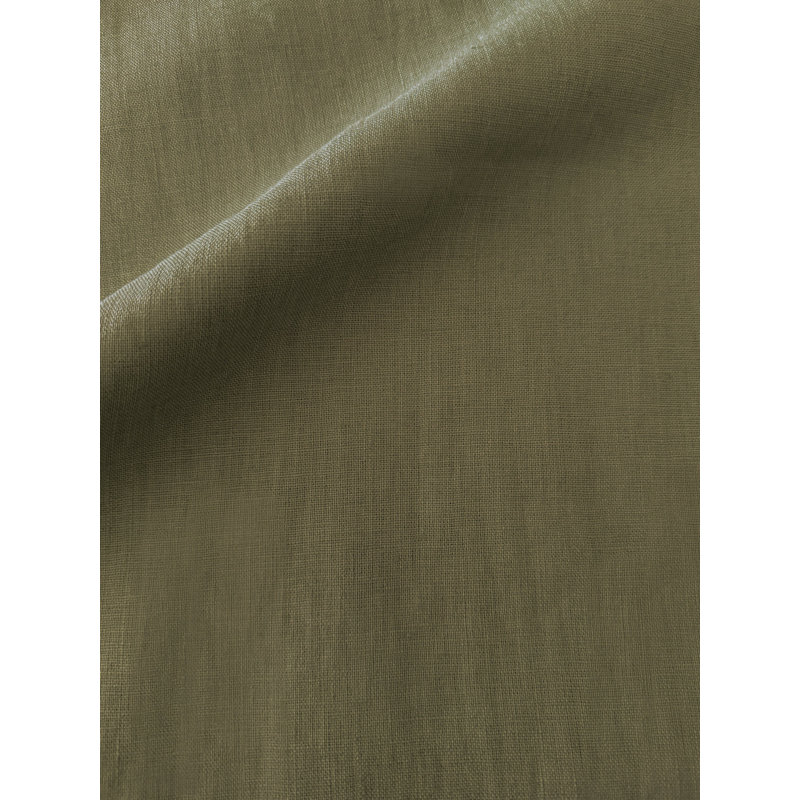 Coussin en lin vert olive 24x24, Olive Green