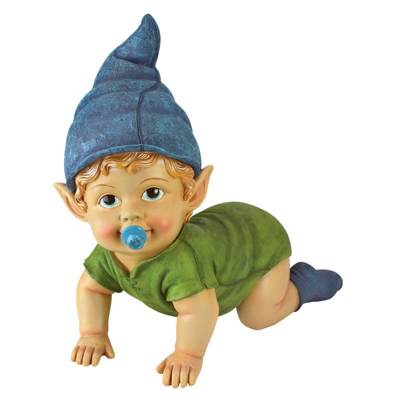 Statue de bébé gnome en flammes