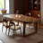 Antique-style Brown Solid Wood Rectangular Dining Table And Chair Set-116094555-116094557