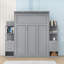 Lit escamotable polyvalent avec tablettes de rangement et tiroirs Sebatian-2011879778-2011879776