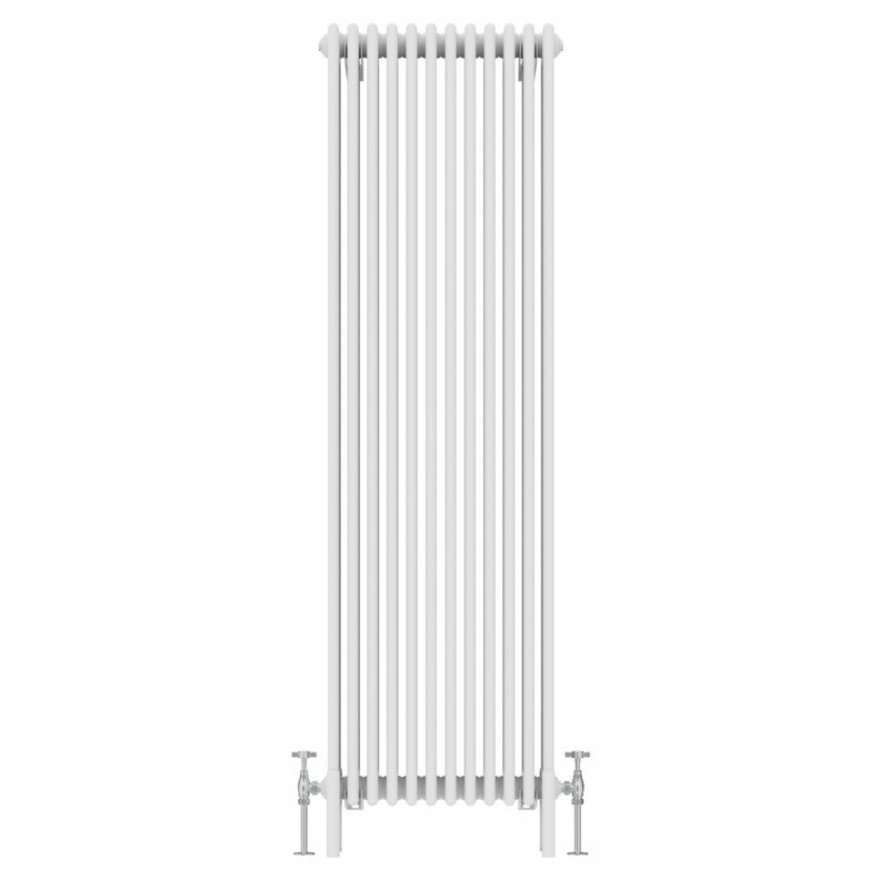 Adamo Vertical Traditional 4 Column Radiator 1800x560mm, White