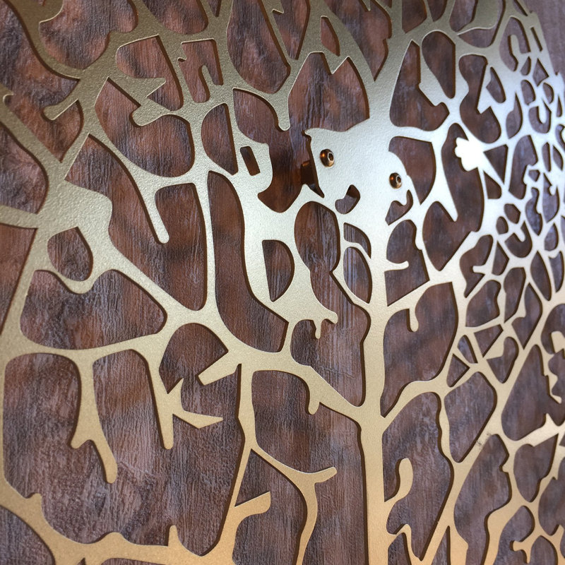 Metal Leaves Wall Art Set - 3 Piece, 37" H x 23" W, Gold