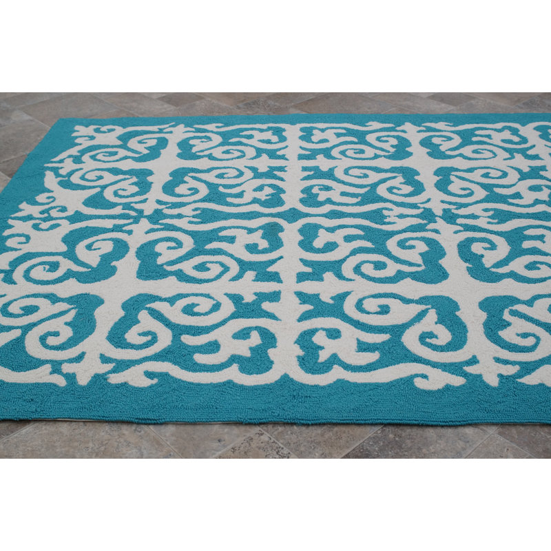 Tapis Graehme Aqua Celine, 8' x 10'