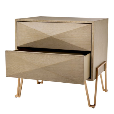 Hairpin 25'' W Metal Nightstand