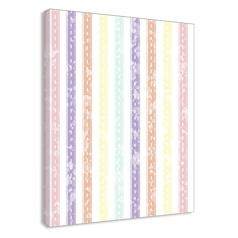 Adhésif décoratif Whimsical Stripe, H 14 po x l 11 po x P 1,5 po, Canevas