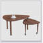 Table basse rotative moderne à 360 degrés, pieds en bois massif, assemblage facile, parfait pour les petits appartements et les salons