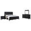 Ensemble de chambre avec grand lit 4 pièces Traequan - noir-98386764-129757030