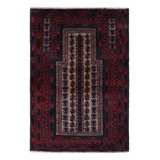 One-of-a-Kind 3'2"X4'7" Hand Knotted Area Rug
