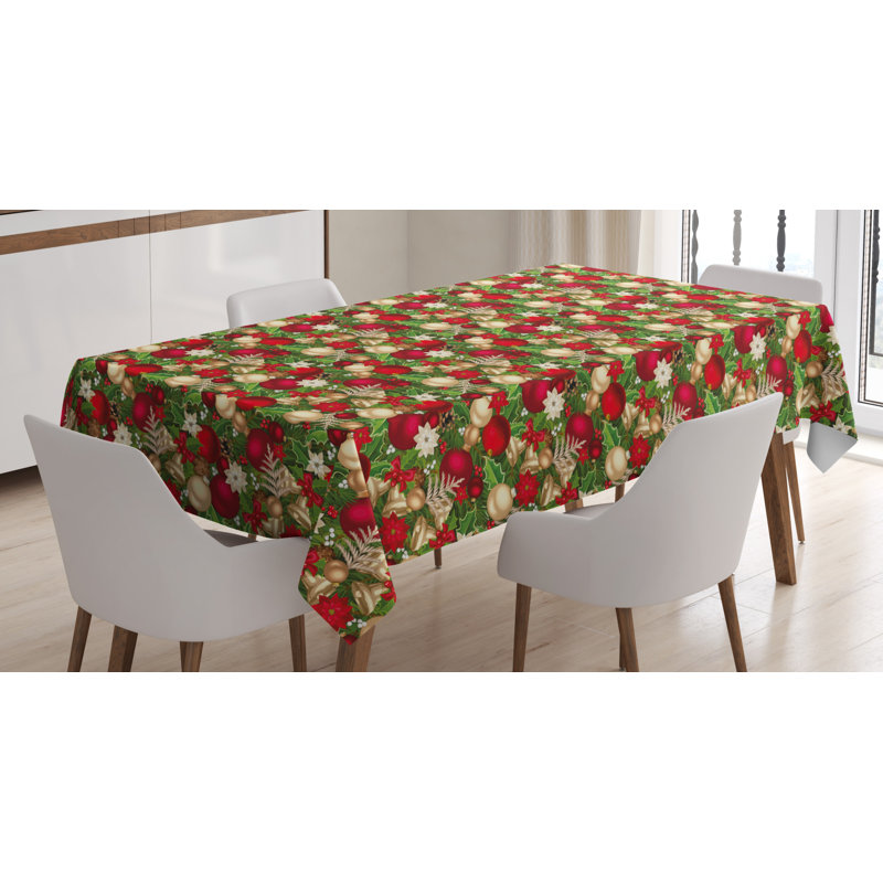 Geometric Christmas Tablecloth, 90" L x 60" W