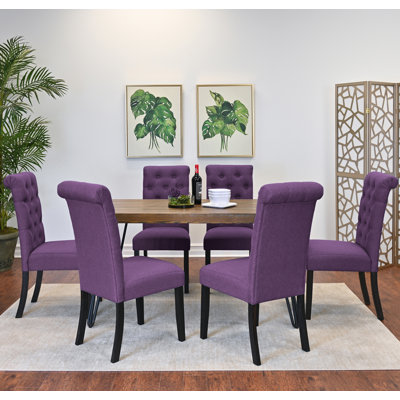 Complete 7-Piece Dining Set with Hairpin Table and Six Chairs, Ideal for Family Gatherings and Enhancing Dining Experiences