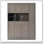 Buffet traditionnel autoportant avec huche, grande armoire de rangement pour garde-manger, armoire latérale coulissante, tablettes de porte et tiroir