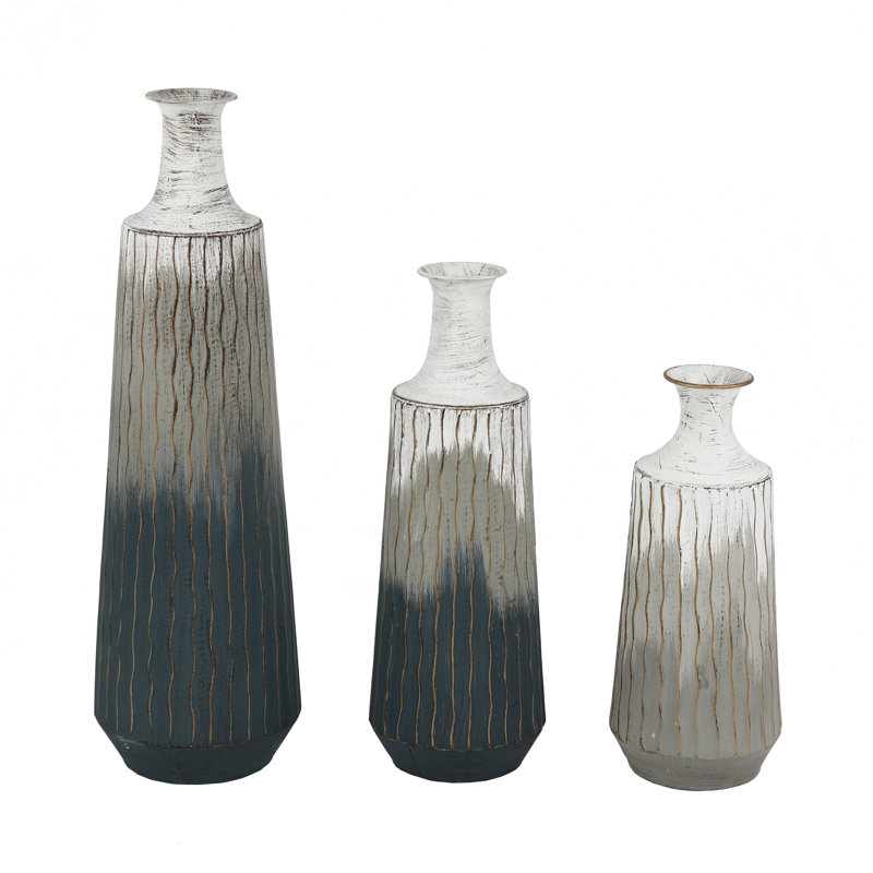 Marchmont 3 Piece Metal Vases Set