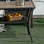Outsunny Patio PE Rattan Outdoor Coffee Table With Shelf