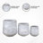 17.3in, 13.4in, and 10.6in H Round Concrete Planter (Set of 3 Sizes), Outdoor/Indoor Large Planter Pots Containers with Drainage Holes, Concrete Grey-927556970