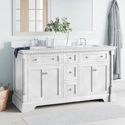 Jianglin 60"" Double Bathroom Vanity Set -  Breakwater Bay, 284987CF20944A2F9D165924205292B0