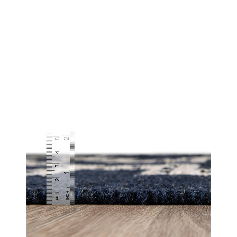  Tapis en laine Rani Kilim, Noir, Rectangle 4 pi 1 po x 6 pi 1 po