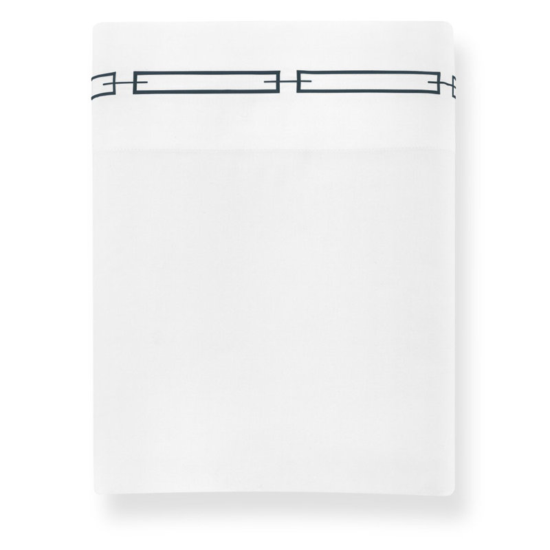 Stanza 420 Thread Count Egyptian-Quality Cotton Flat Sheet, Twin Flat Sheet, Sky