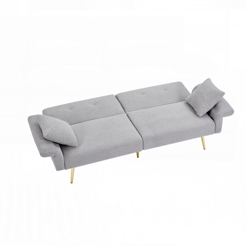 Canapé-lit d'appoint rembourré Modern Modern, Gris