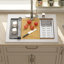 Évier de cuisine à cuve simple en quartz composite encastré 30 po x 22 po Quartz