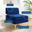 Chaise sans accoudoirs en velours Triumph Channel-1867309687