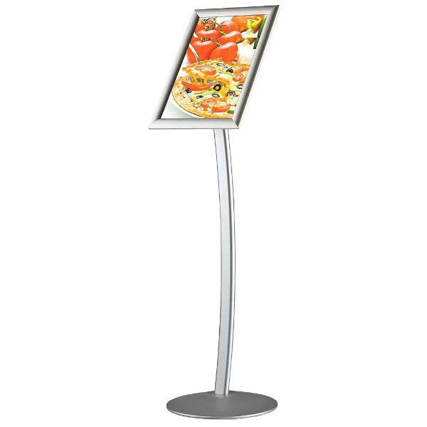 Porte-affiche courbé, H 18,18 po x l 12,18 po, Argent