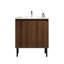 Ensemble de meuble-lavabo simple de style Mid-Century avec dessus de lavabo, portes à fermeture douce-1009864419-1009864431