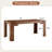 71"×31.5" Walnut MDF Spliced Dining Table With Grooved Legs, Modern Luxury Home Dinner Table For Dining Room Study Room, Seats 6-8 People