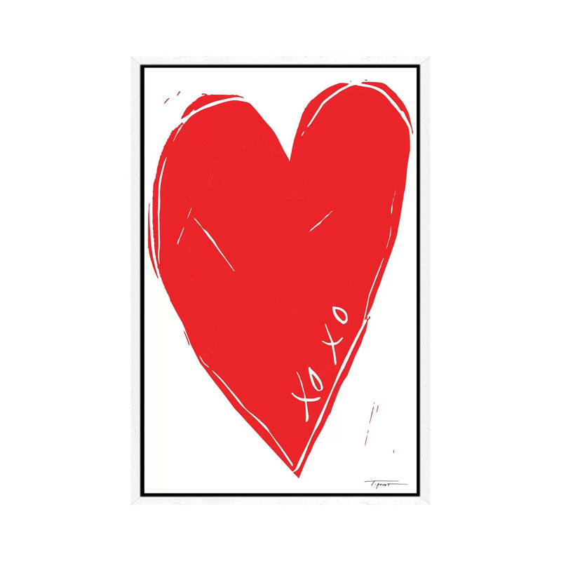 XOXO Heart by Statement Goods - Gallery-Wrapped Canvas Giclée on Canvas, White Framed, 66.04 cm H x 45.72 cm W