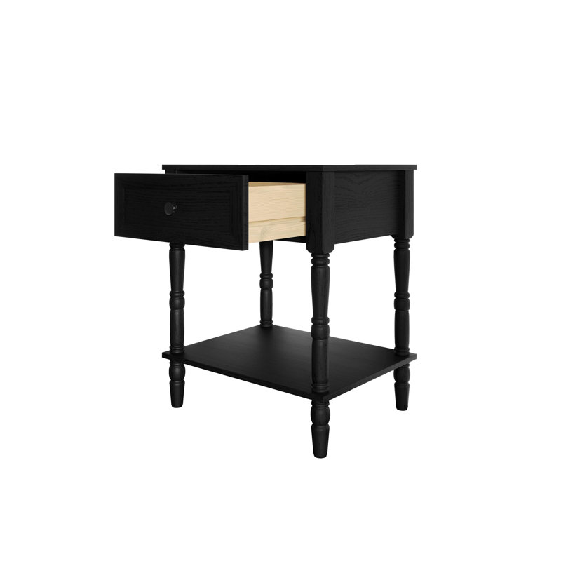 Rumford 1 Drawer Nightstand, Black