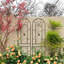 Treillis de jardin en métal noir antirouille, 220 x 50 cm, motif paon, pour rosiers et haricots, extérieur.