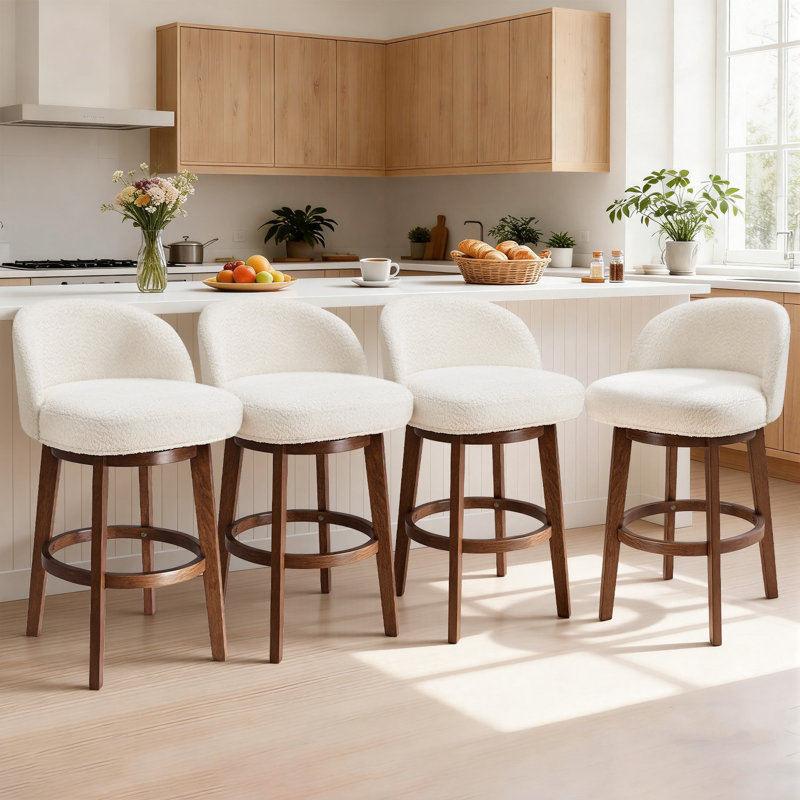 Detweiler Modern 26''H Swivel Counter Stool (Set of 4)