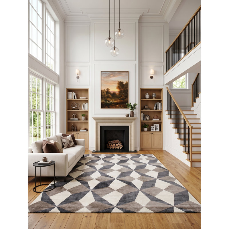 Nubia Geometric Indoor Rug, Rectangle 6'8" x 9'7"