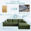 Canapé modulaire 107 po Cloud, canapé désossé pour le salon, canapé modulaire à assise profonde, canapé moelleux et confortable avec méridienne en L, aucun assemblage requis, coussins rembourrés en velours côtelé chameau-2118310194-2118310193