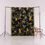 Tapis décoratif moderne multicolore à motif floral noir-2014344460