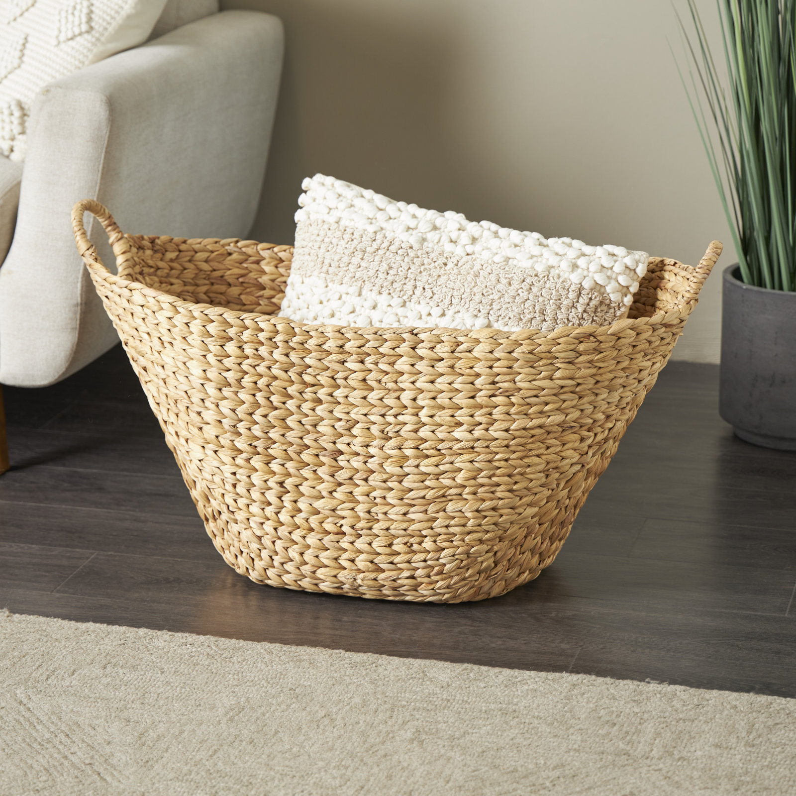Superior Wicker Basket, Brown, 166