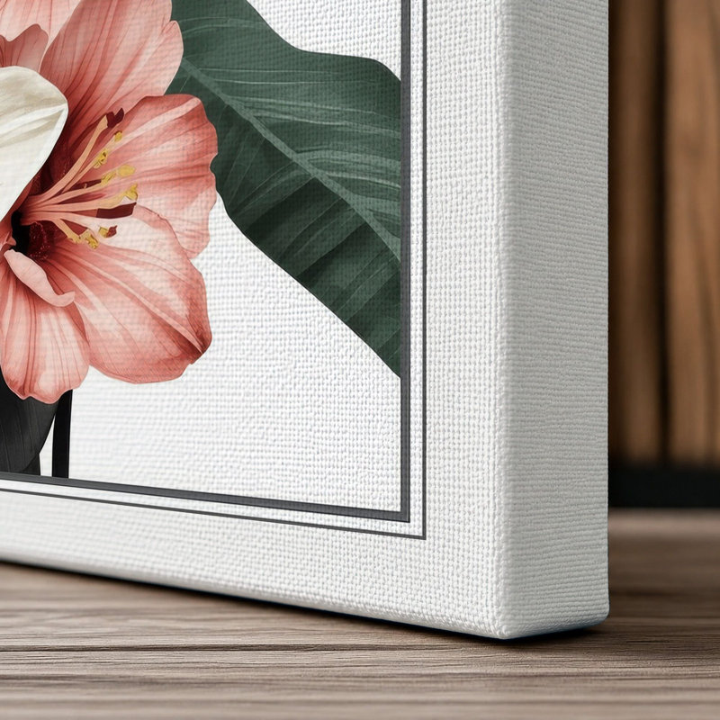 Tropical Bloom Study Botanical - Wrapped Canvas, 18x12 - 45.7 x 30.5 cm, White Border