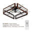 Ventilateur de plafond de ferme 18,9 "avec lumière DEL et télécommande pour chambre à coucher, salon