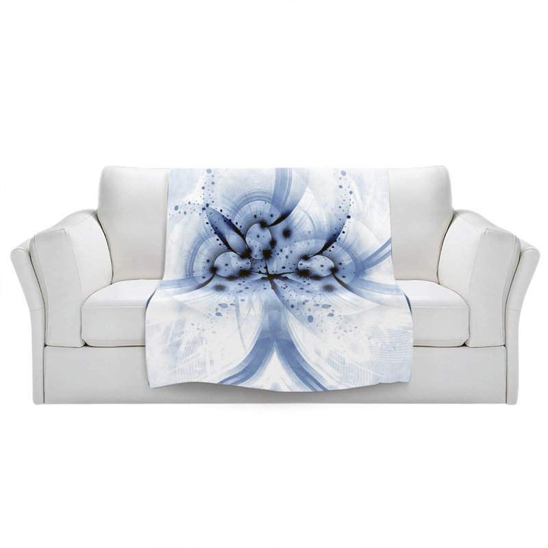  Couverture douce en sherpa, 51 po x 60 po, Bleu