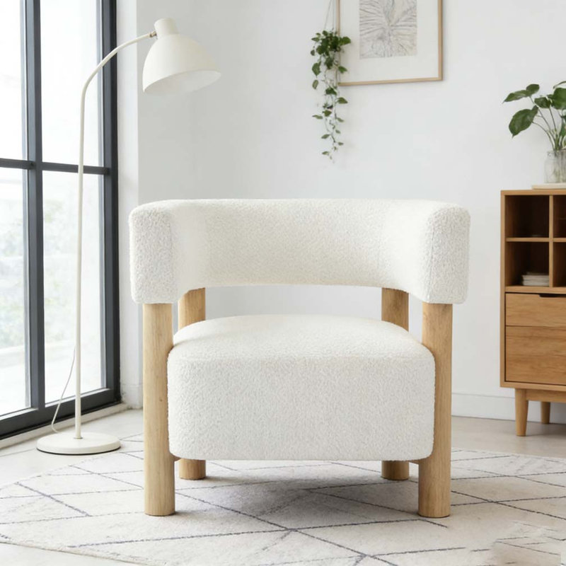 Fauteuil d'appoint rembourré Boucle