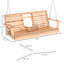 Banc de balançoire pour 2 ou 3 personnes, table basse pliante, capacité de 440 lb, bois, eau extérieure, construction en bois, cour arrière